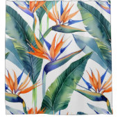 Tropischer Bird des Paradieses Duschvorhang (Vorderseite)