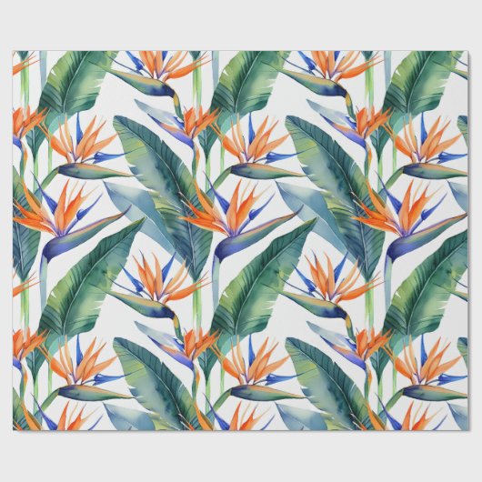 Tropischer Bird des Paradieses Geschenkpapier (Flach)