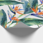 Tropischer Bird des Paradieses Geschenkpapier (Ecke)