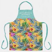 Tropischer Bird des Paradieses und des Orchideen S Schürze (Vorderseite)