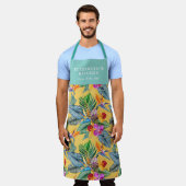 Tropischer Bird des Paradieses und des Orchideen S Schürze (Getragen)