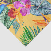 Tropischer Bird des Paradieses und des Orchideen S Seidenpapier (Detail)