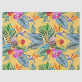 Tropischer Bird des Paradieses und des Orchideen S Seidenpapier