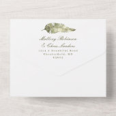 Tropischer Bird of Paradise All In One Einladung (Rückseite)