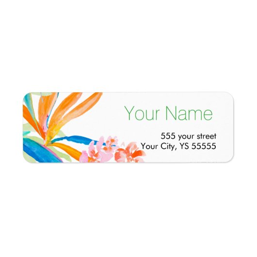 Tropischer Bird of Paradise Blume Wasserfarbendesi (Vorne)