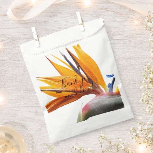 Tropischer Bird of Paradise Floral Wedding Vielen Geschenktütchen (Ausgeschnitten)