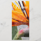 Tropischer Bird of Paradise Hochzeitsfest Menükarte (Vorderseite)