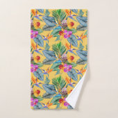 Tropischer Bird of Paradise & Orchid Badhandtuch Set (Handtuch)