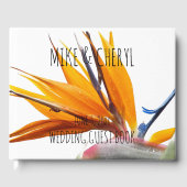 Tropischer Bird of Paradise Pflanze Hochzeit der B Gästebuch (Vorderseite)