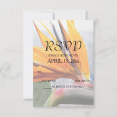 Tropischer Bird of Paradise RSVP Karte (Vorderseite)
