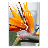 Tropischer Bird of Paradise Tischnummer (Vorderseite)