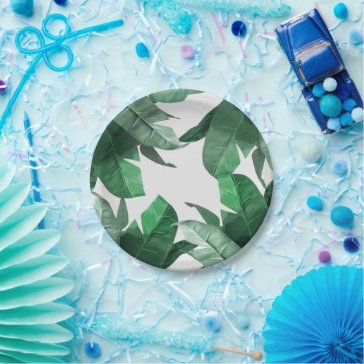 Tropischer Blatt-Papier-Teller Pappteller (Party)