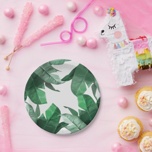 Tropischer Blatt-Papier-Teller Pappteller (Party)