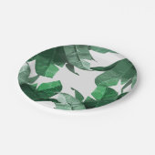 Tropischer Blatt-Papier-Teller Pappteller (Schrägansicht)