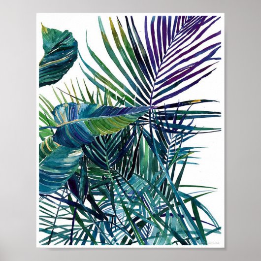 Tropischer Blätter Kunstprint Poster (Vorne)