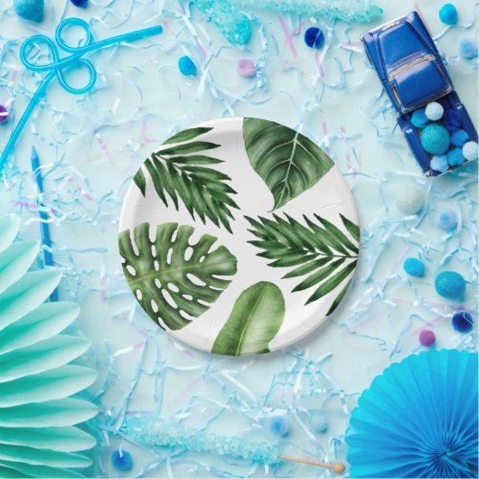 Tropischer Blätter-Party-Teller Pappteller (Party)