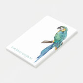 Tropischer Blauer Ara Persönlich Post-it Klebezettel (angewinkelt)