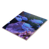 Tropischer Blauer Fisch Fliese (Seite)