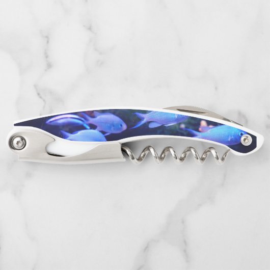 Tropischer Blauer Fisch Kellnermesser (Vorderseite)
