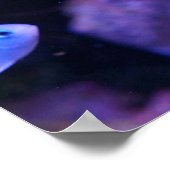 Tropischer Blauer Fisch Poster (Ecke)