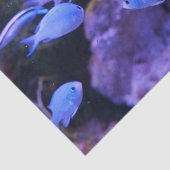 Tropischer Blauer Fisch Seidenpapier (Ausschnitt)