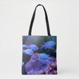 Tropischer Blauer Fisch Tasche