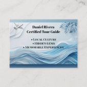 Tropischer blauer Meer Reise Reiseleiter Profi Visitenkarte (Vorderseite)