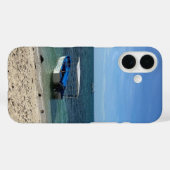 Tropischer blauer Ozean Strand & Boot: Sommer Stim Case-Mate iPhone Hülle (Rückseite (Horizontal))