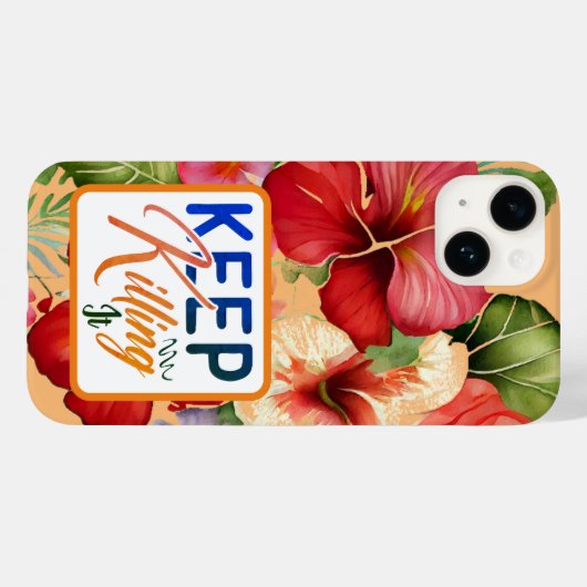 Tropischer Blumen Behalt Killing It iPhone / iPad Case-Mate iPhone Hülle (Rückseite (Horizontal))