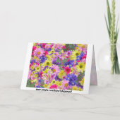 Tropischer Blumen-Bilderrahmen-Gruß Karte (Rückseite)