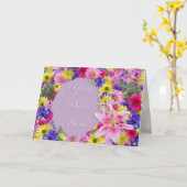 Tropischer Blumen-Bilderrahmen-Gruß Karte (Gelbe Blume)