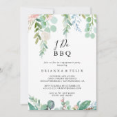 Tropischer Blumen I: GRILLEN Engagement Party Einladung (Vorderseite)