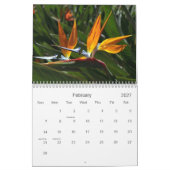 Tropischer Blumen-Kalender Hawaiis Kalender (Feb 2027)