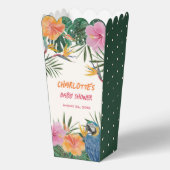 Tropischer Blumenaprot Wasserfarbendusche Geschenkschachtel (Vorderseite)