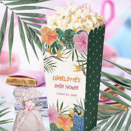 Tropischer Blumenaprot Wasserfarbendusche Geschenkschachtel