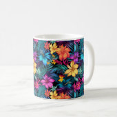 Tropischer Blumenbecher Kaffeetasse (VorderseiteRechts)