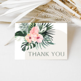 Tropischer Blumenbogen Dankeskarte