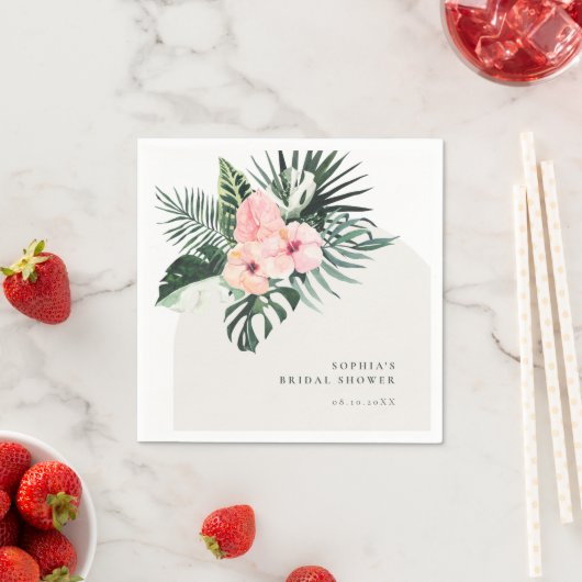 Tropischer Blumenbogen Serviette (Beispiel)