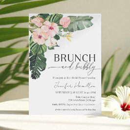 Tropischer Blumenbrunch und Brautparty Einladung