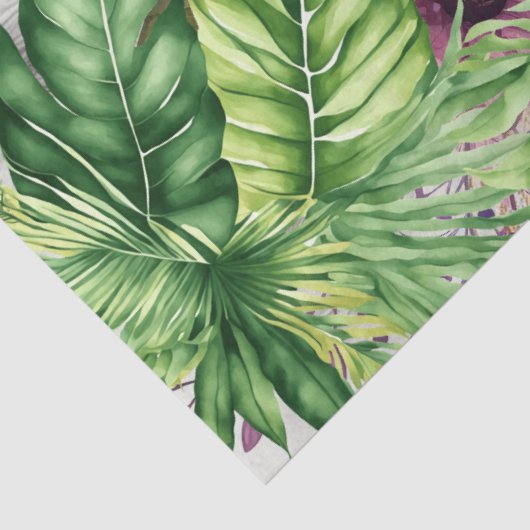 Tropischer Blumendschungel-Elefantendekoupage Seidenpapier (Detail)