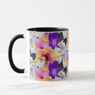 Tropischer Blumengarten Hisbiskus Lilien Mama Tasse