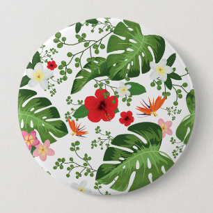 Tropischer Blumenhintergrund 2 Button