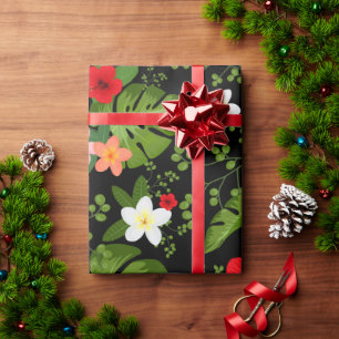 Tropischer Blumenhintergrund 4 Geschenkpapier