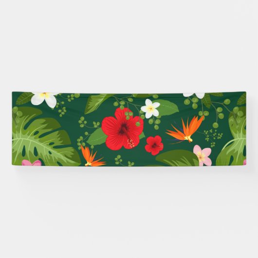 Tropischer Blumenhintergrund 7 Banner (Horizontal)