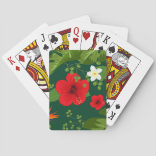 Tropischer Blumenhintergrund 8 Spielkarten