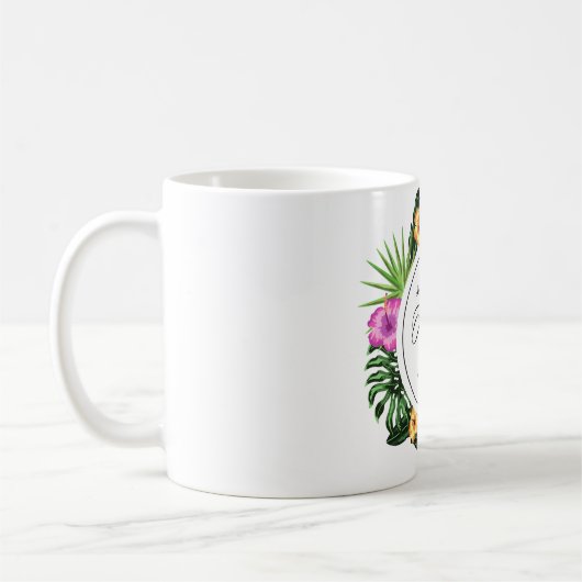 Tropischer Blumenkaffee Tasse (Links)