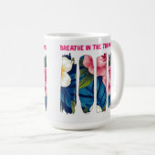 Tropischer Blumenpinsel-Effekt Kaffeetasse (VorderseiteRechts)