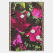 Tropischer Blumenprint, Retro-Stimmung Decke (Vorderseite Vertikal)