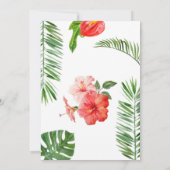 Tropischer Blumenrahmen Wasserfarbe Babybrunch Einladung (Rückseite)