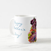 Tropischer Blumenstrauß der Blumen-Mutter Tages Kaffeetasse (Vorderseite Links)
